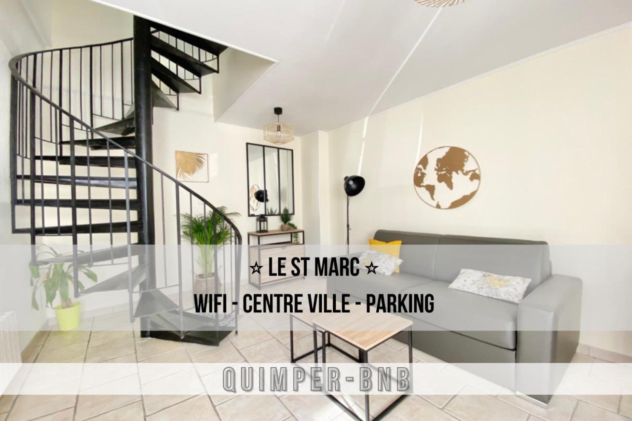 Apartamento Le St Marc - Theatre De Cornouaille - Wifi - Parking Prive - Entree Autonome Quimper Exterior foto